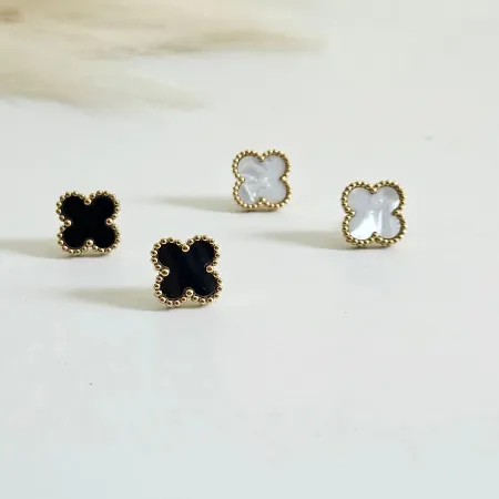 Stainless Steel Clover Stud Earring 